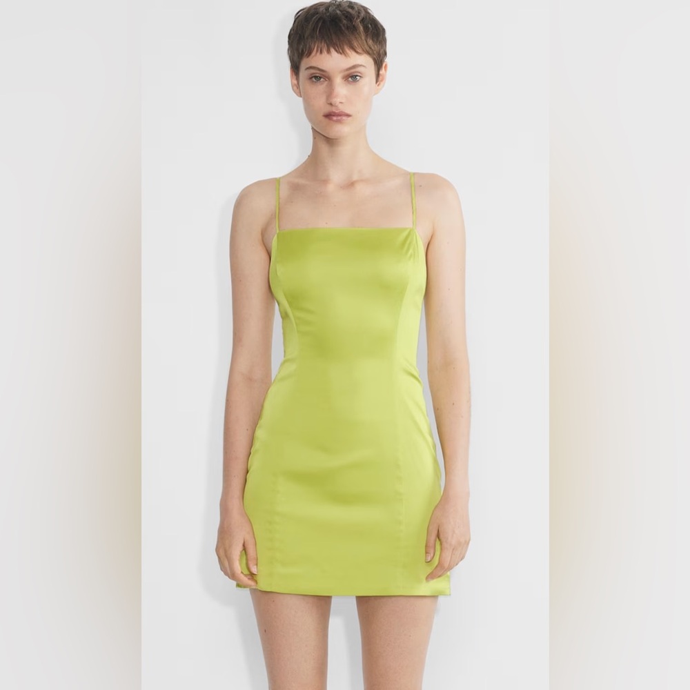 Sunday Best Strapless Lime Dress